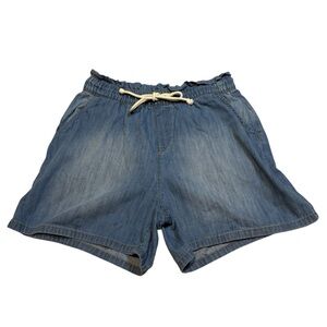 Roxy Women’s Violet Light Denim Shorts Size M Blue High Waisted Cotton Jorts
